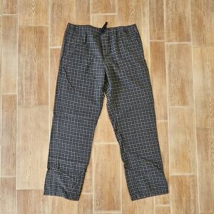 Duluth Trading Co. Men's Green Plaid Flannel Drawstring Pajama Pants, Medium